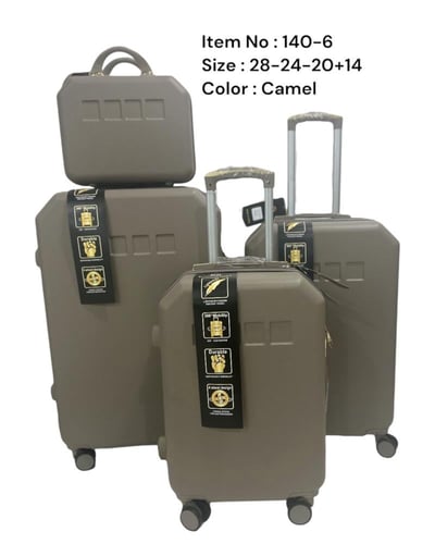 طقم شنط سفر فايبر 4 قطع 28-24-20+14 موديل 140