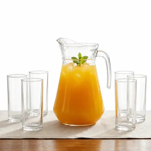 طقم عصير 6 كاسات وجيك LOMENARC صناعة فرنسية