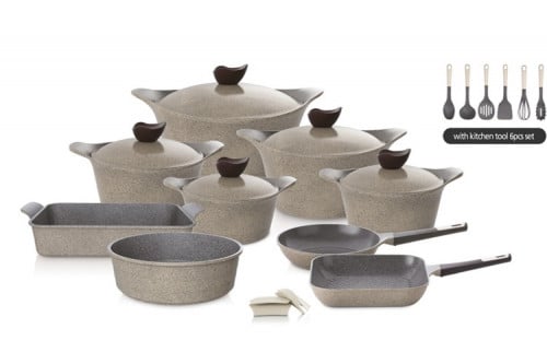 طقم قدور جرانيت كوري 20 قطعة من نيوفلام