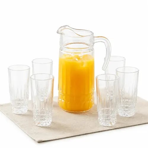 طقم عصير 6 كاسات وجيك LOMENARC صناعة فرنسية