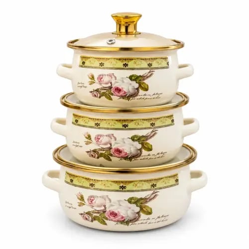 A traditional cartilage set of 6 pieces with various traditional patterns