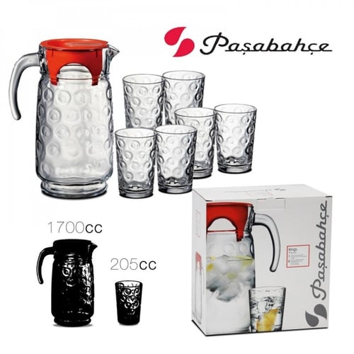 جبك زجاج طقم مع 6 كاسات تركي