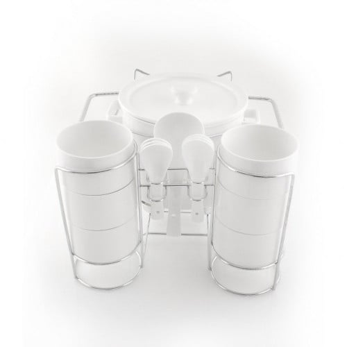 طقم شوربة فضي 15 قطعة