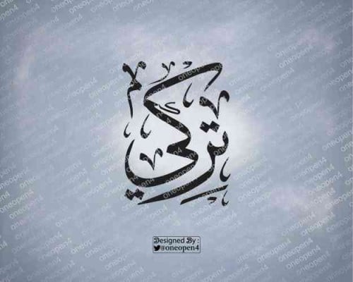 اسم تركي بخط الثلث