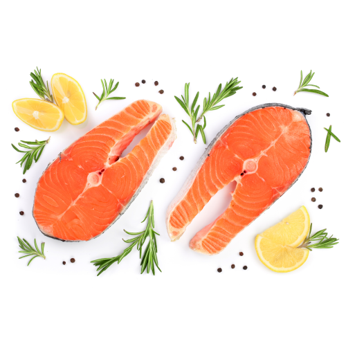 250 - 500 جرام سمك سالمون شرائح