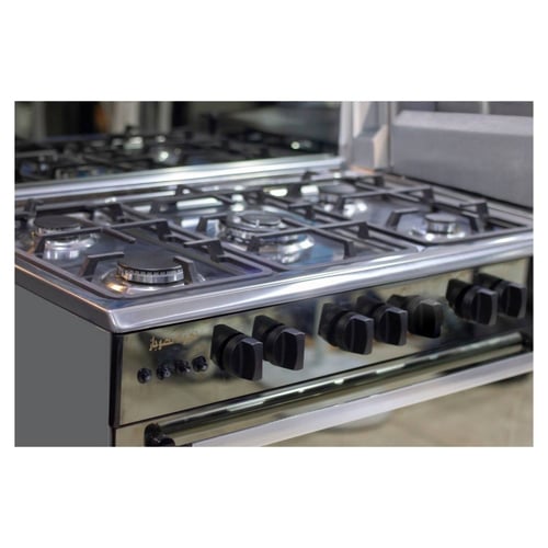 فرن تكنو تكنوجاز 5 شعلات 60*90 ستانلس ستيل فاخر