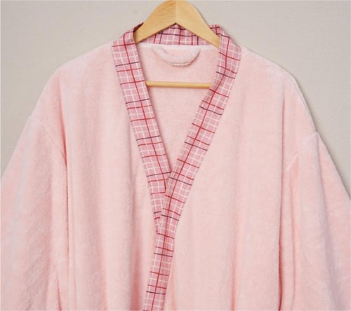 روب حمام بحافة مزخرفة كبار قطعة واحدة اكس لارج روز