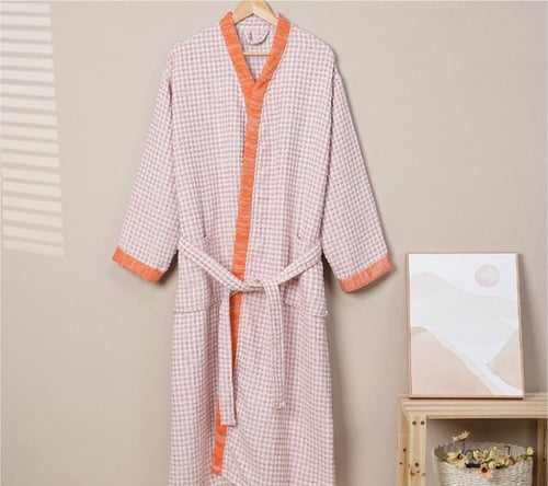 روب حمام وافل اكس لارج برتقالي