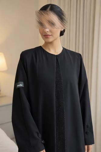 عباية بليزر بتفاصيل مخططة