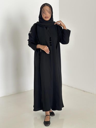 عباية كريب بتداخل مخمل