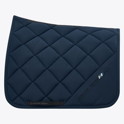 DRESSAGE SADDLE PAD IN QUILTED COTTON FABRIC