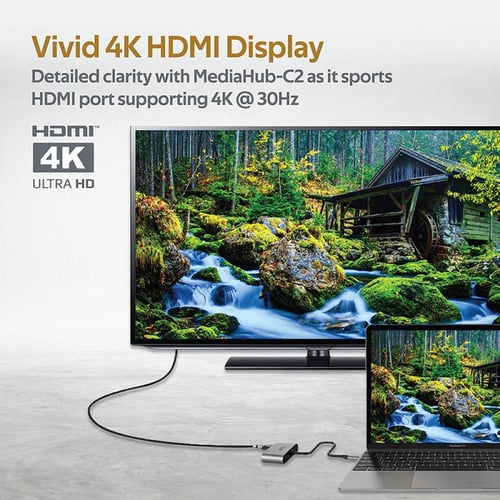 بروميت - محول MediaHub-C2 عالي الدقة يدعم الفيديو...