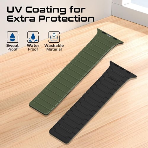 بروميت - سوار ساعة مميز من السيليكون مع إغلاق مغنا...