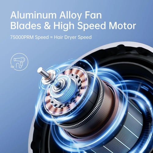 مروحة محمولة منفاخ هواء جيسو لايف Ultra1-رمادي غام...