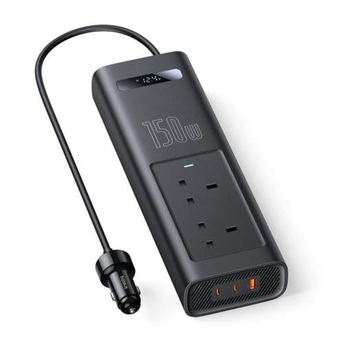 بيسوس - وصيلة سيارة بقوة 150 واط و220 فولت بمنفذ ت...