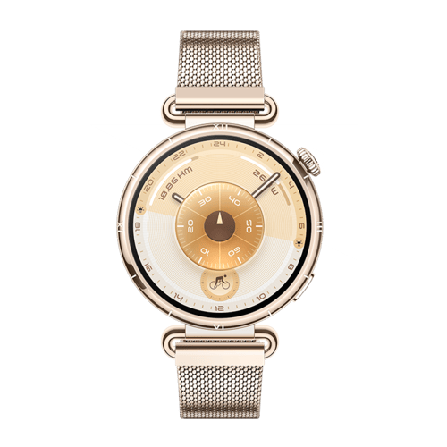 هواوي - ساعة GT6 مقاس 41 مم، سوار حديد ذهبي