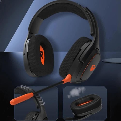 ميشن - سماعة قيمنج لاسلكية ثلاثية الاتصال بصوت محي...