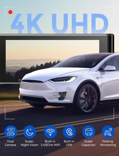 ازدوم - داش كام AZDOME M550 Pro كاميرا أمامية 4K خ...