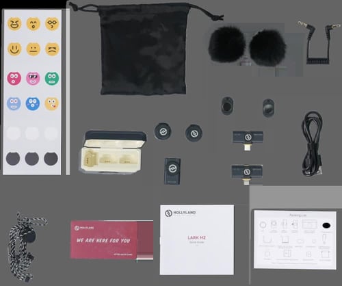 هوليلاند - مجموعة ميكروفون لارك M2 لاسلكي لافاليير...