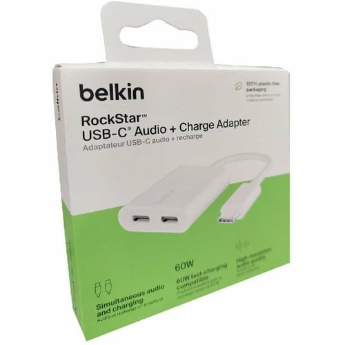 بيلكن - وصلة تايب سي منفذين Lightning Audio + Char...