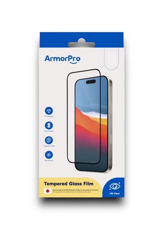 ارمور برو - حماية شاشة امامية زجاج لسلسلة ايفون 16...