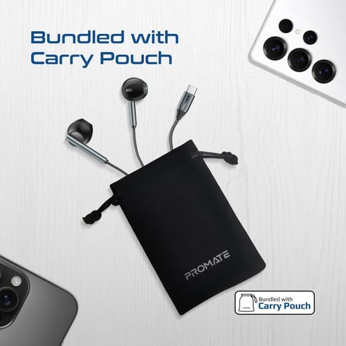 بروميت - سماعات سلكية بمنفذ USB-C – مزودة بميكروفو...