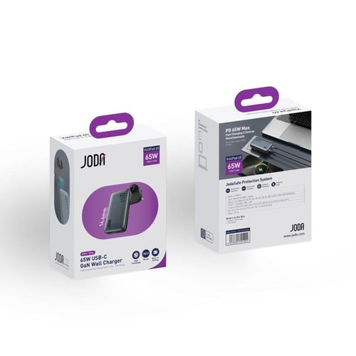 جودا - شاحن جداري JODA VoltPad بقوة 65 واط بمنفذين...