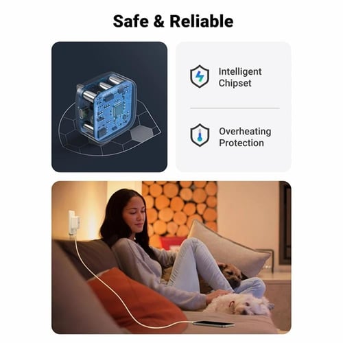 يوجرين - شاحن جداري بمنفذ PD بتقنية GaN وبقوة 20 و...