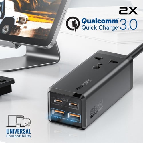 بروميت - موزع طاقة 65 واط بتقنية GaNFast متعدد الم...