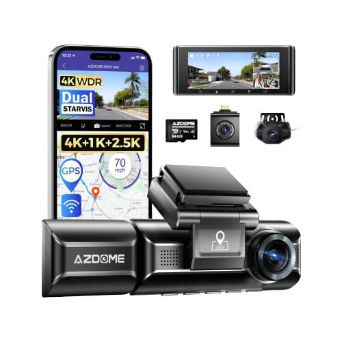 ازدوم - داش كام AZDOME M550 Max ثلاث كاميرات أمامي...