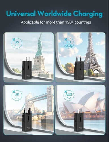 راف باور - فيش سفر نانو بقوة 30 واط بمنفذ تايب سي