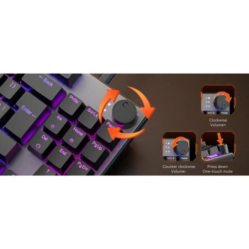 ميشن – لوحة مفاتيح ميكانيكية للألعاب حجم 80% هوت س...