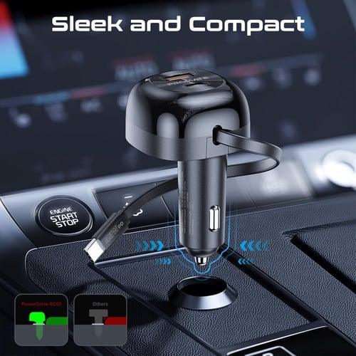 بروميت - شاحن سيارة متعدد المنافذ بقدرة توصيل طاقة...