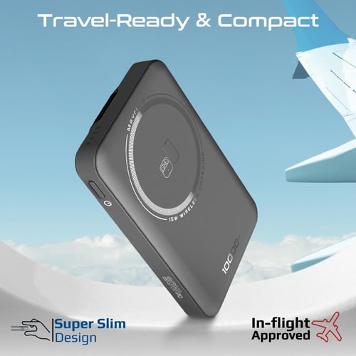 بروميت - بطارية متنقلة بسعة 10000mAh تدعم ماج سيف،...