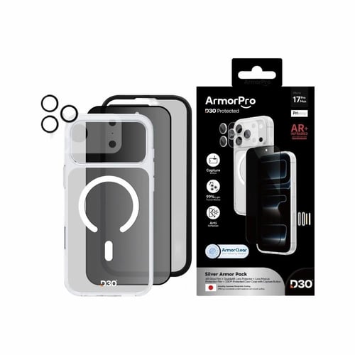 ارمر برو - بكج D3O ايفون 17 برو / برو ماكس أبيض 4...