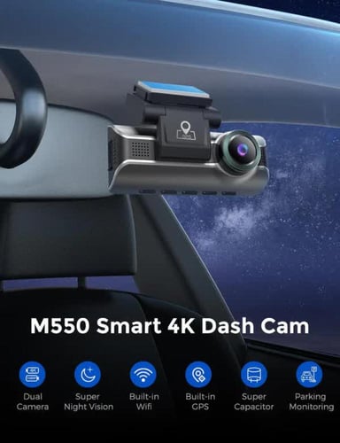 ازدوم - داش كام AZDOME M550 Pro كاميرا أمامية 4K خ...