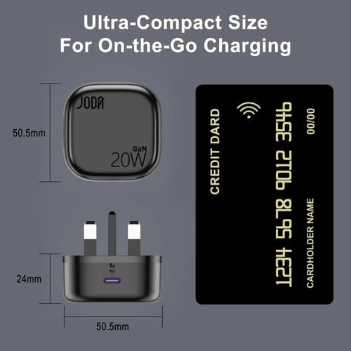 جودا - شاحن جداري JODA فولت بود بقوة 20 واط بمنفذي...