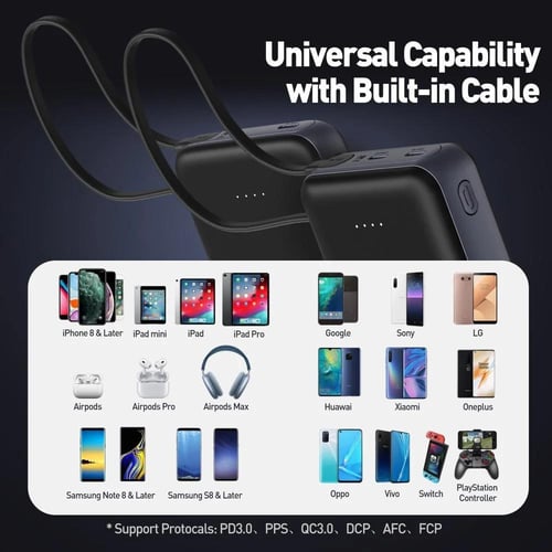 جودا - باور بنك JODA بقوة 10000 ملي امبير W20 كيبل...