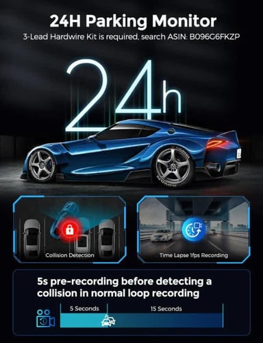 ازدوم - داش كام AZDOME M550 Pro كاميرا أمامية 4K خ...