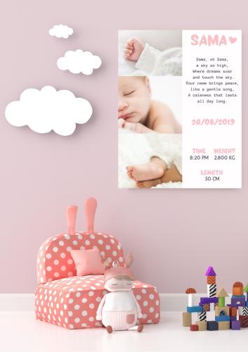 لوحة بـِ معنى إسم طفلك