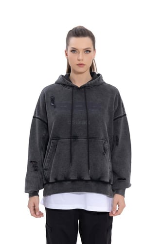 Washed Black Hoodie
