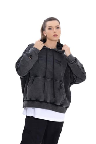 Washed Black Hoodie