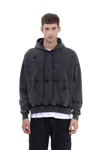 Washed Black Hoodie