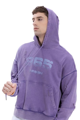 Washed purple Hoodie