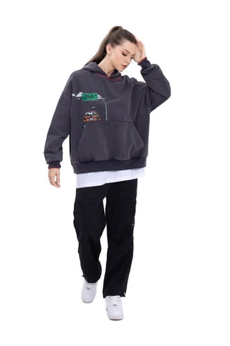 Washed Navy blue Hoodie