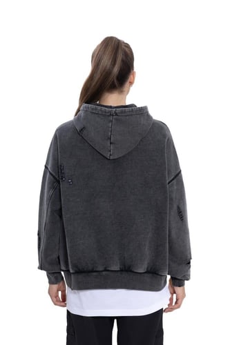 Washed Black Hoodie