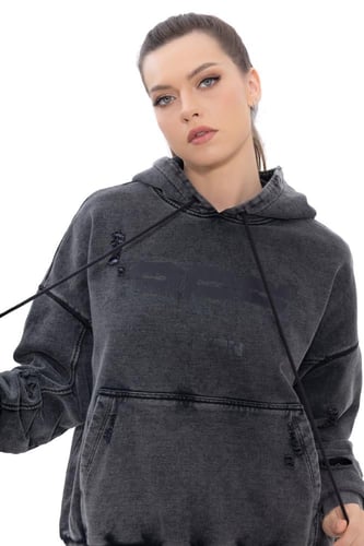 Washed Black Hoodie