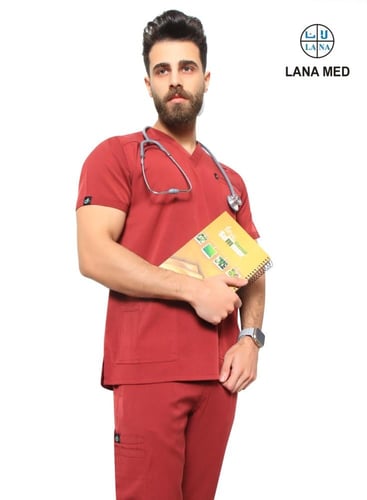 سكراب طبي عنابي | لانا كلاسيك - للجنسين