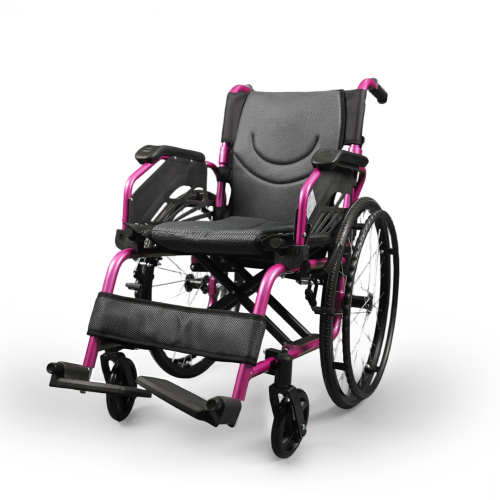 كرسي متحرك اطفال ألومنيوم بظهر ينطوي مقاس 41 سم