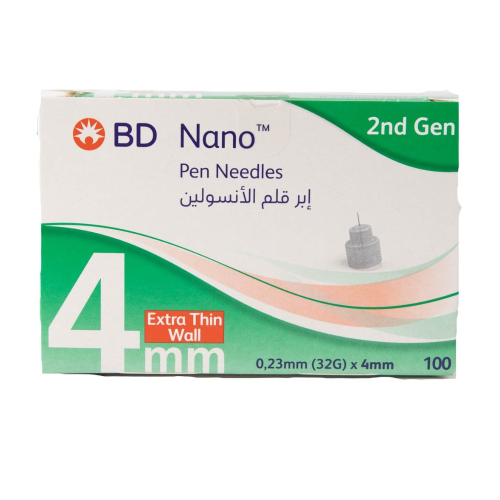 بي دي ابر قلم الانسولين 4مم نانو الجيل الثاني